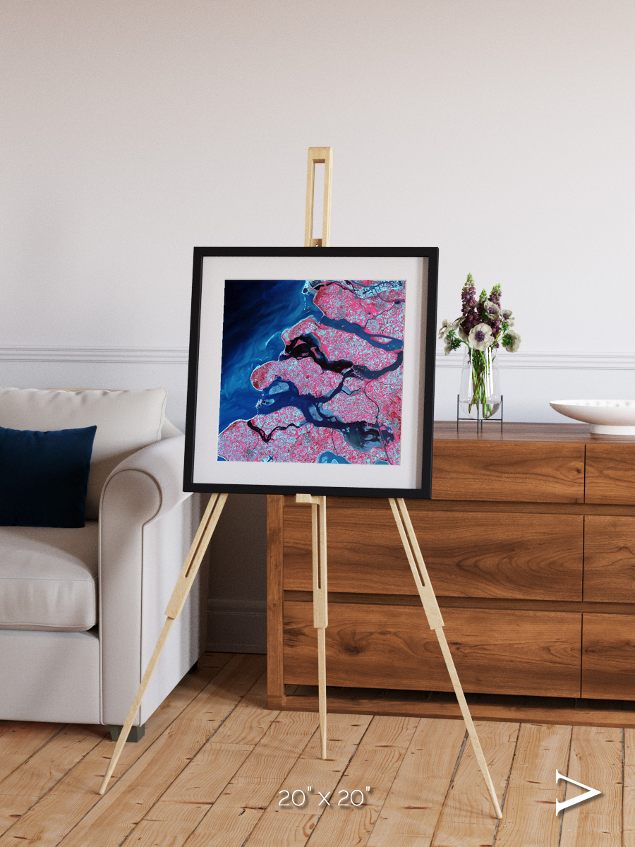Windward Isles, Delta Region Netherlands Framed & Mounted Print