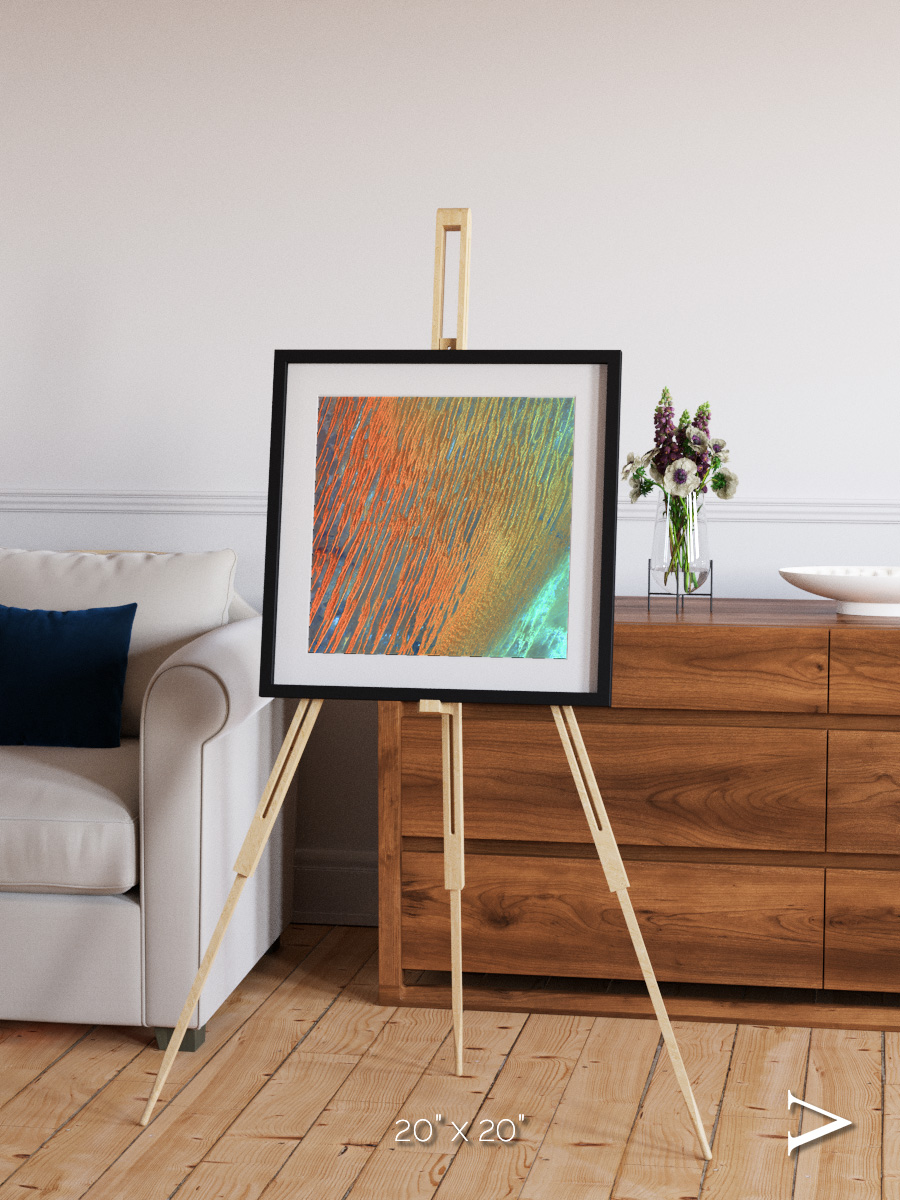 Windwritten Sands, Erg Chech Framed & Mounted Print