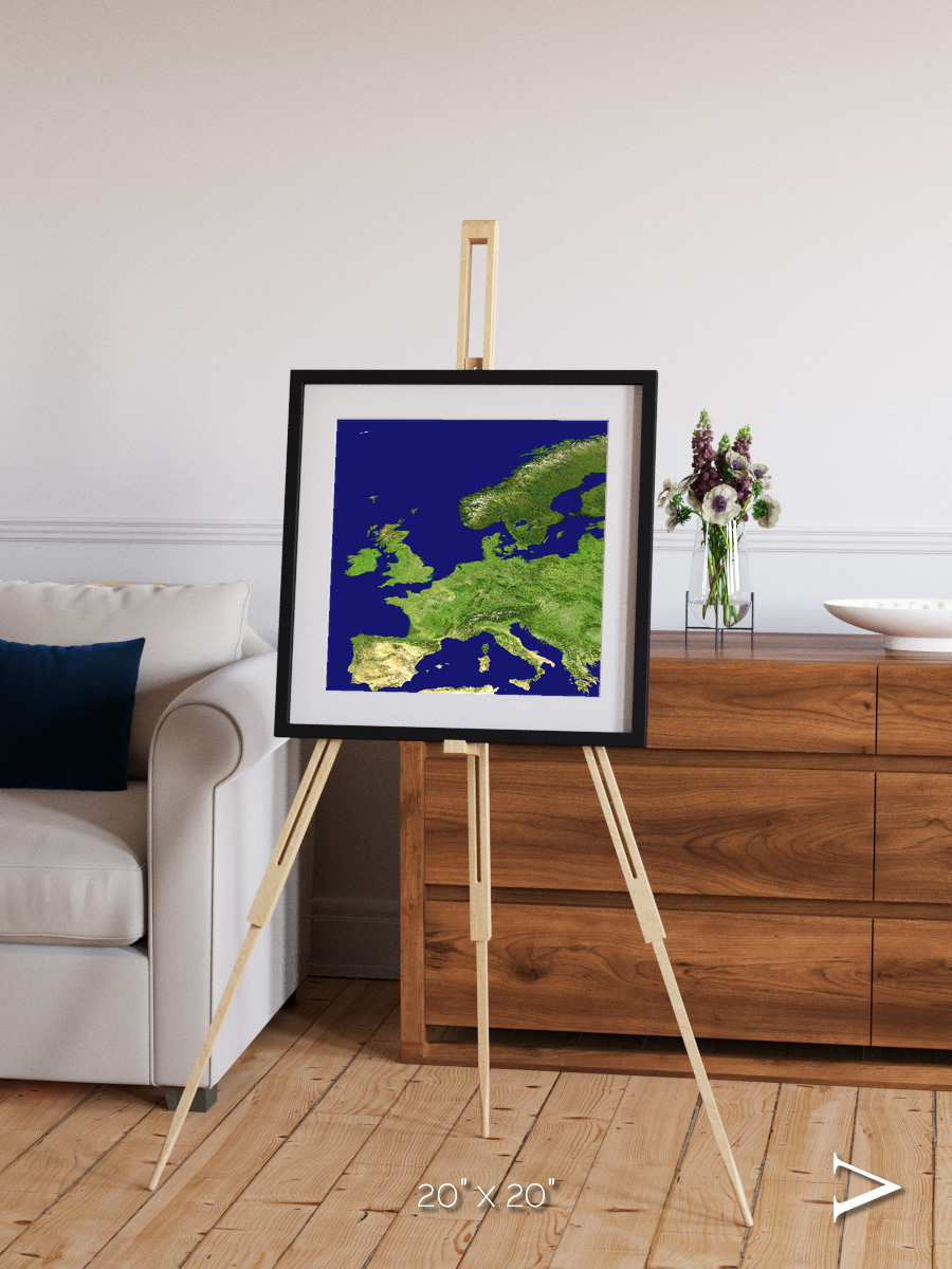 Arctic Outpost, Europe Framed & Mounted Print