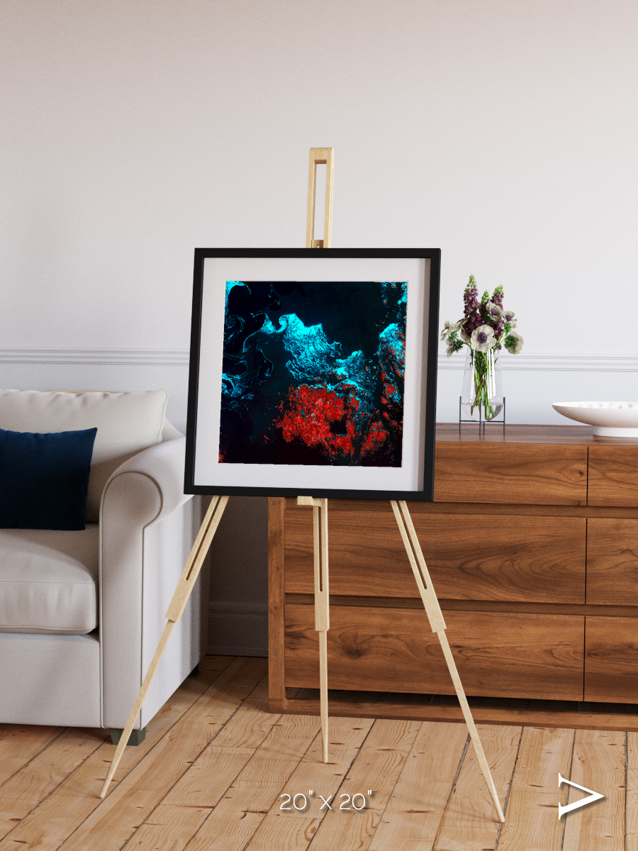 Island Sanctuary, Ghostly Grease Ice Framed & Mounted Print