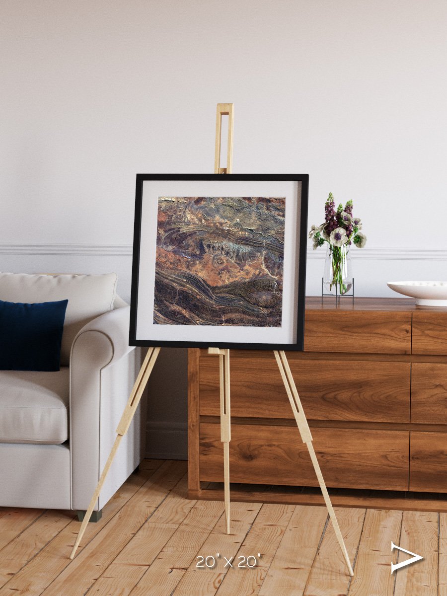 Volcanic Palette, Gosses Bluff Framed & Mounted Print