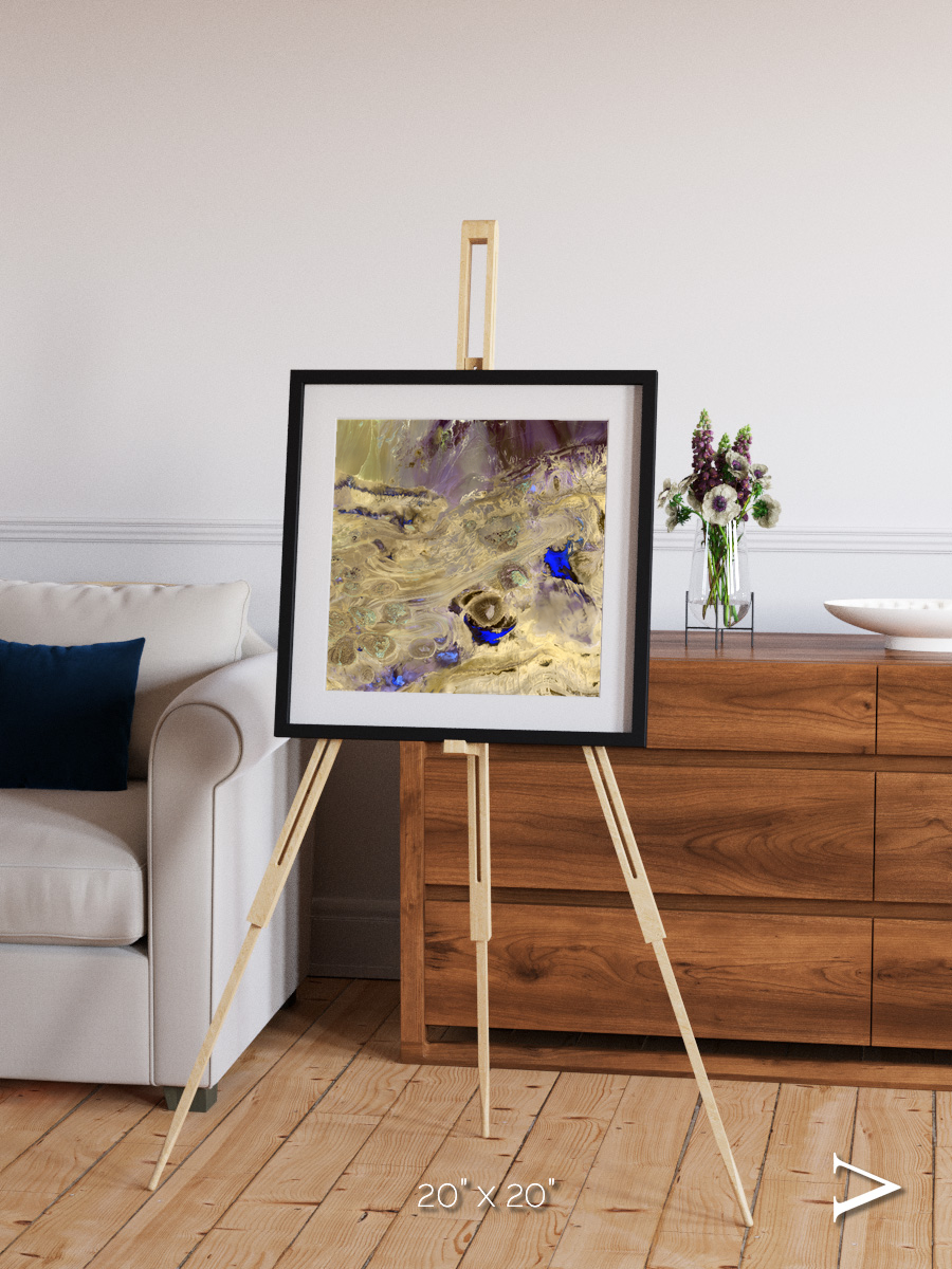 Salt Mirror, Great Salt Desert Framed & Mounted Print