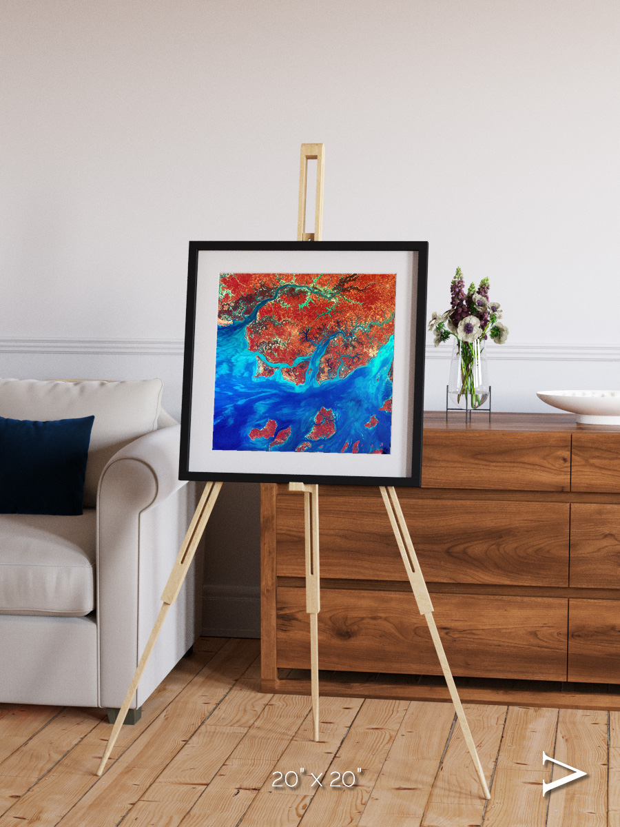 River and Plain, Guinea-Bissau Framed & Mounted Print