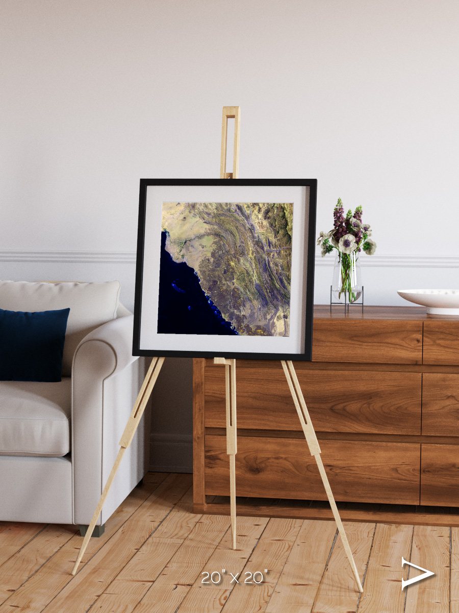 Fire Fields, Harrat Al Birk Framed & Mounted Print