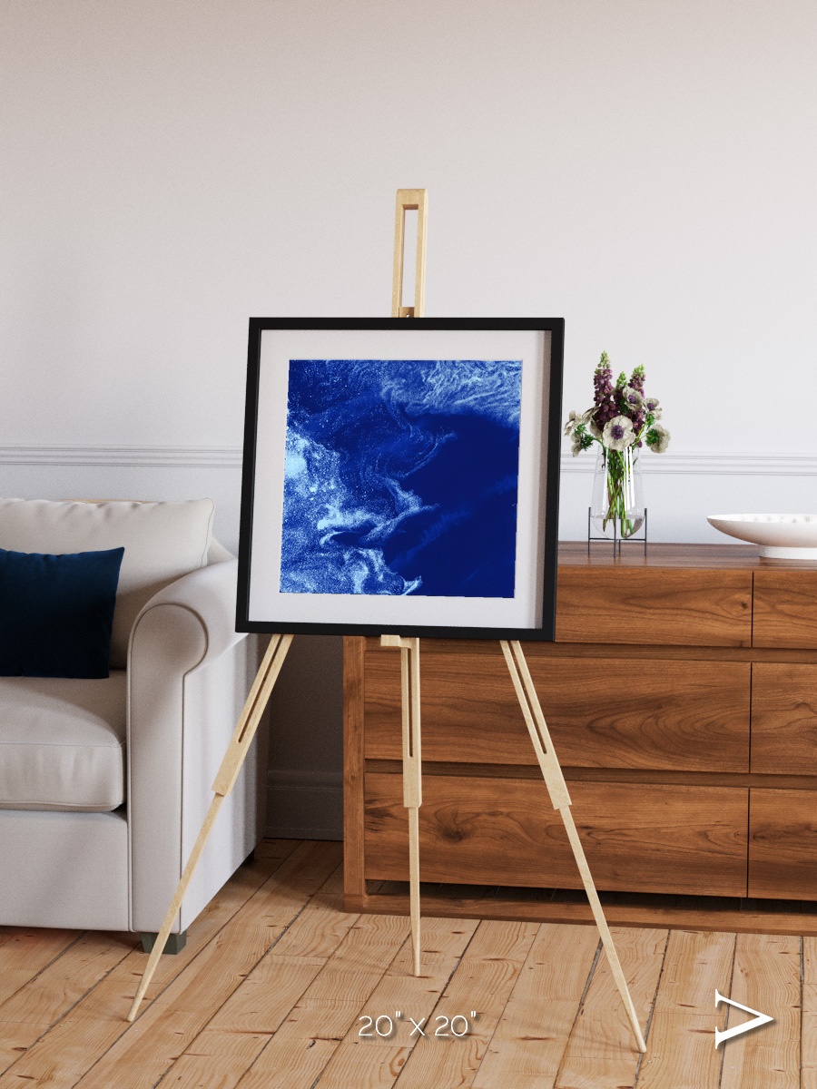 Wind Signatures, Ice Stars Framed & Mounted Print