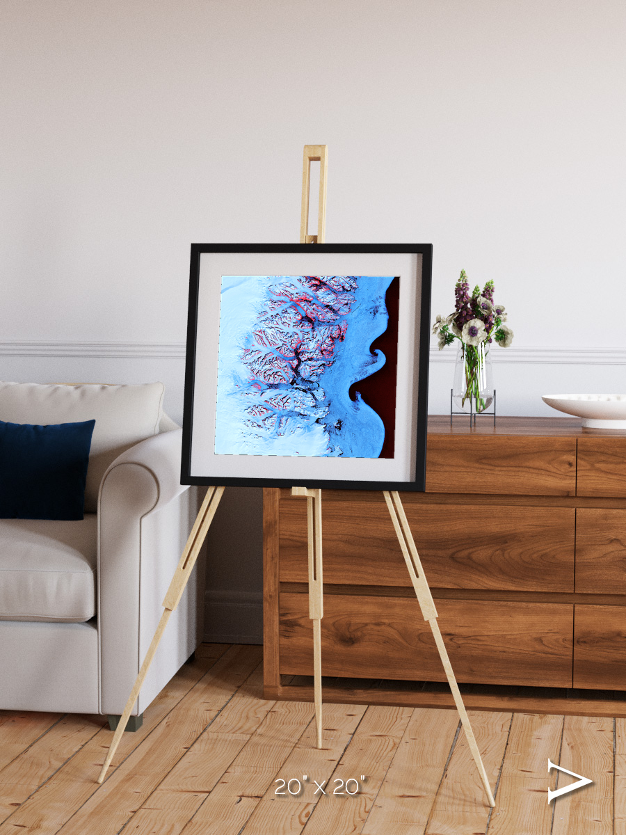 Polar Flow, Ice Waves Framed & Mounted Print