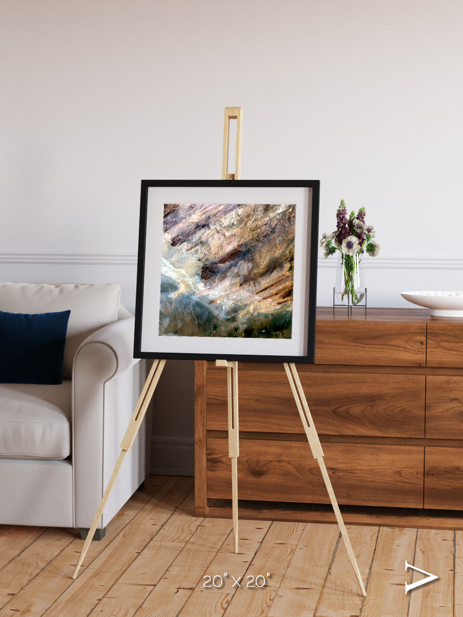 Lava Lines, Impact Framed & Mounted Print