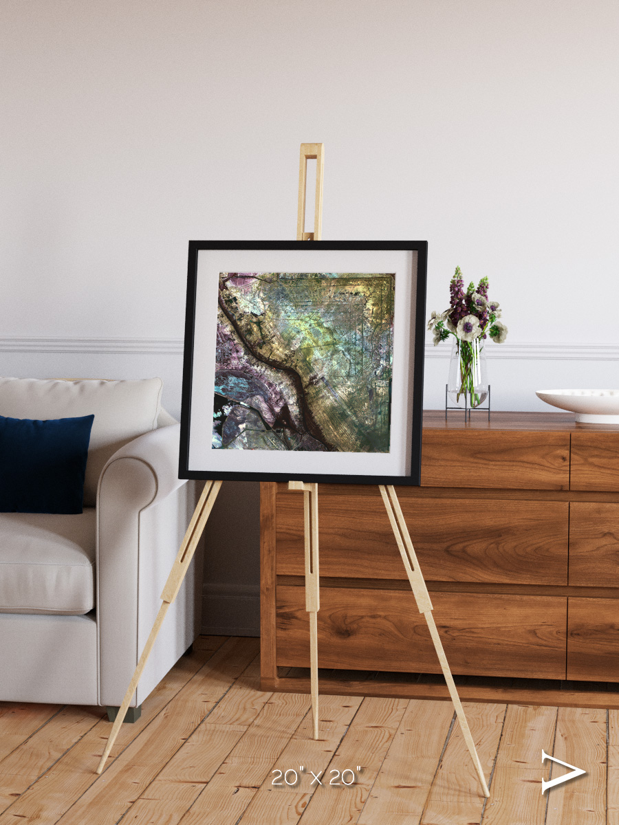 Floodplain Lines, Iraqi Emplacement Framed & Mounted Print