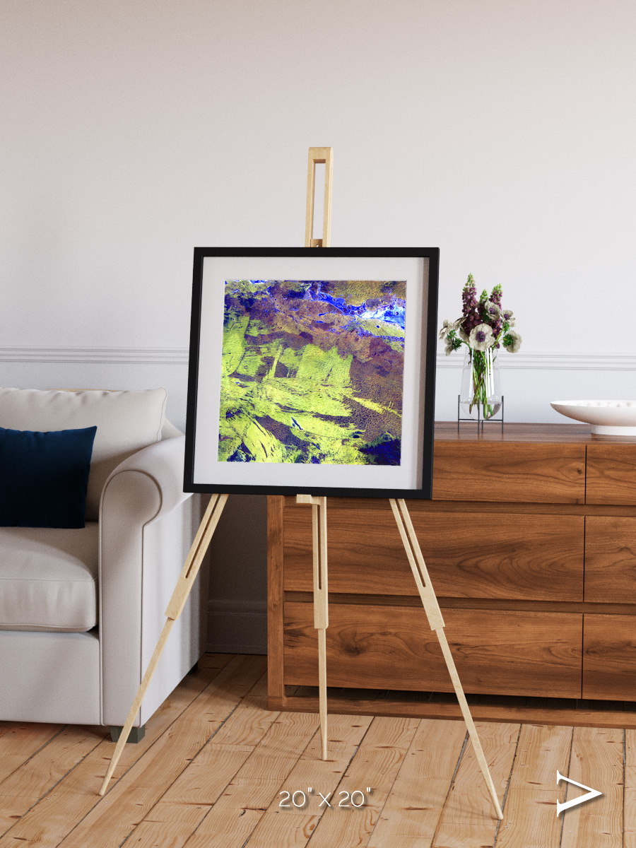 Lake Lines, Lake Amadeus Framed & Mounted Print