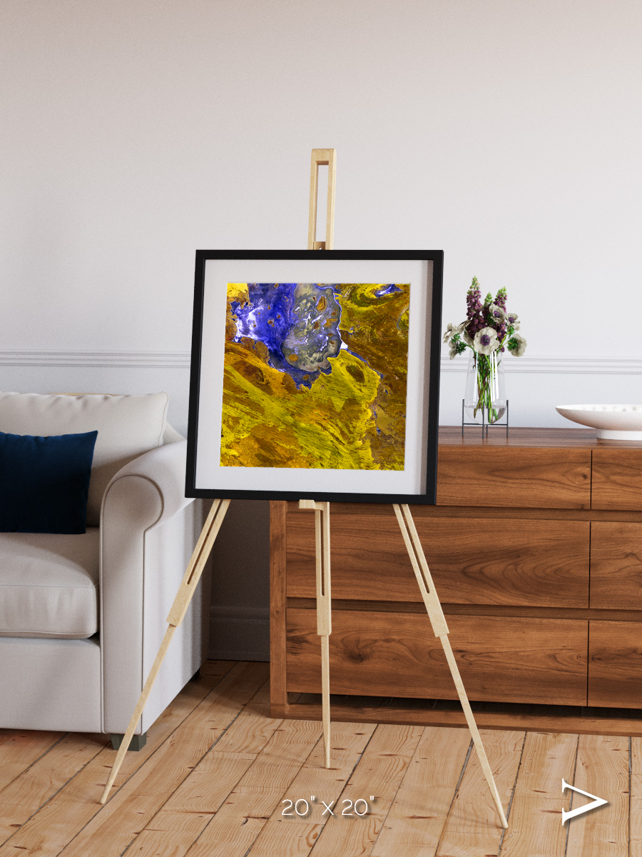 Saline Patterns, Lake Disappointment Framed & Mounted Print