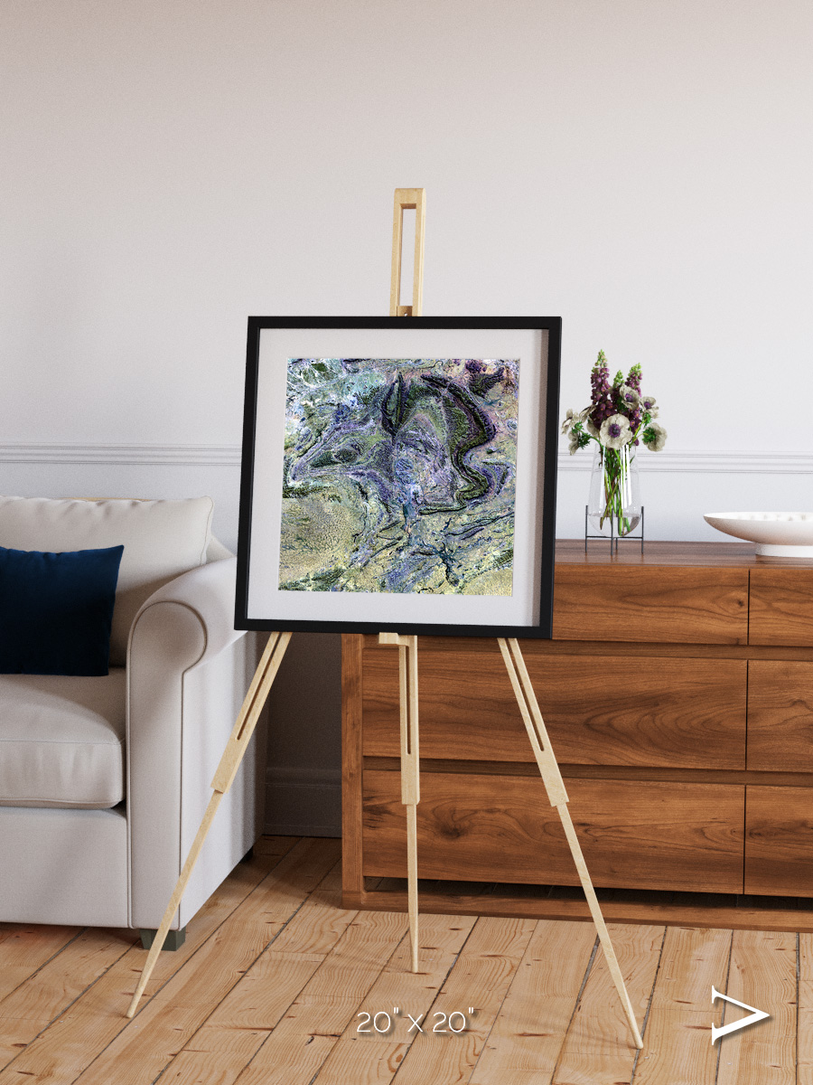 Mountain Textures, MacDonnell Ranges Framed & Mounted Print