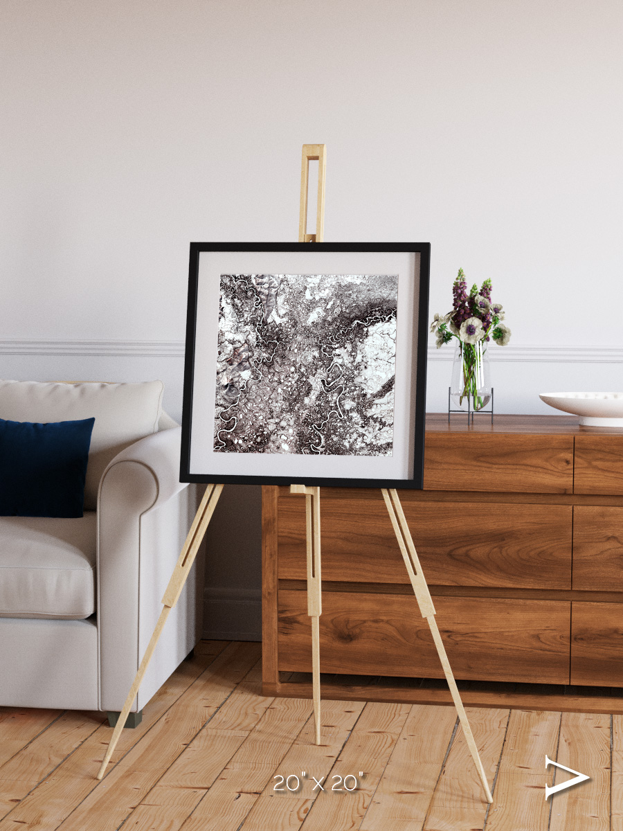 River Threads, Mayn River Framed & Mounted Print
