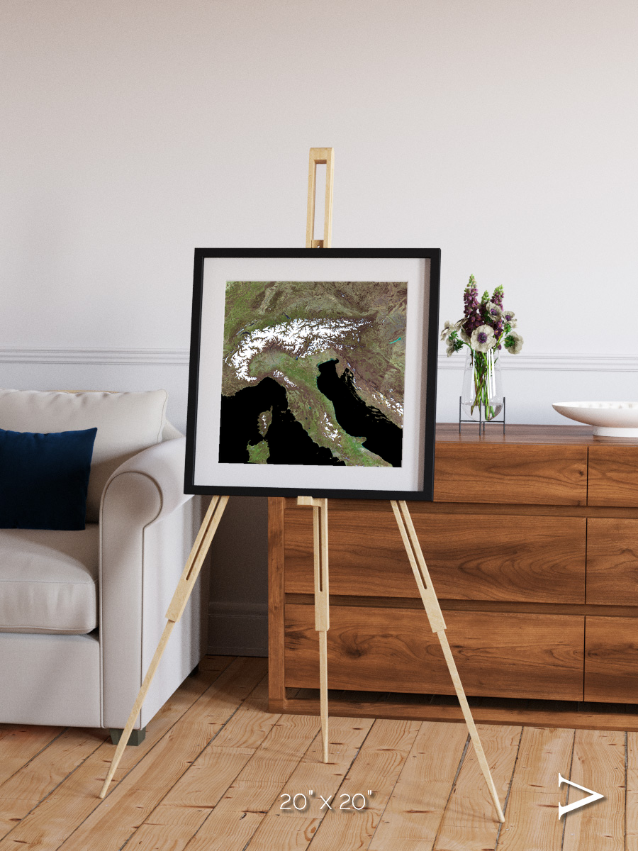 Tidal Patterns, Mediterranean Sea Framed & Mounted Print