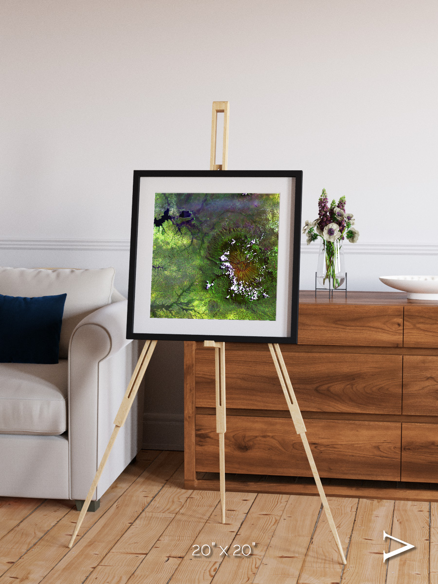 Vortex Trails, Mount Elgon Framed & Mounted Print