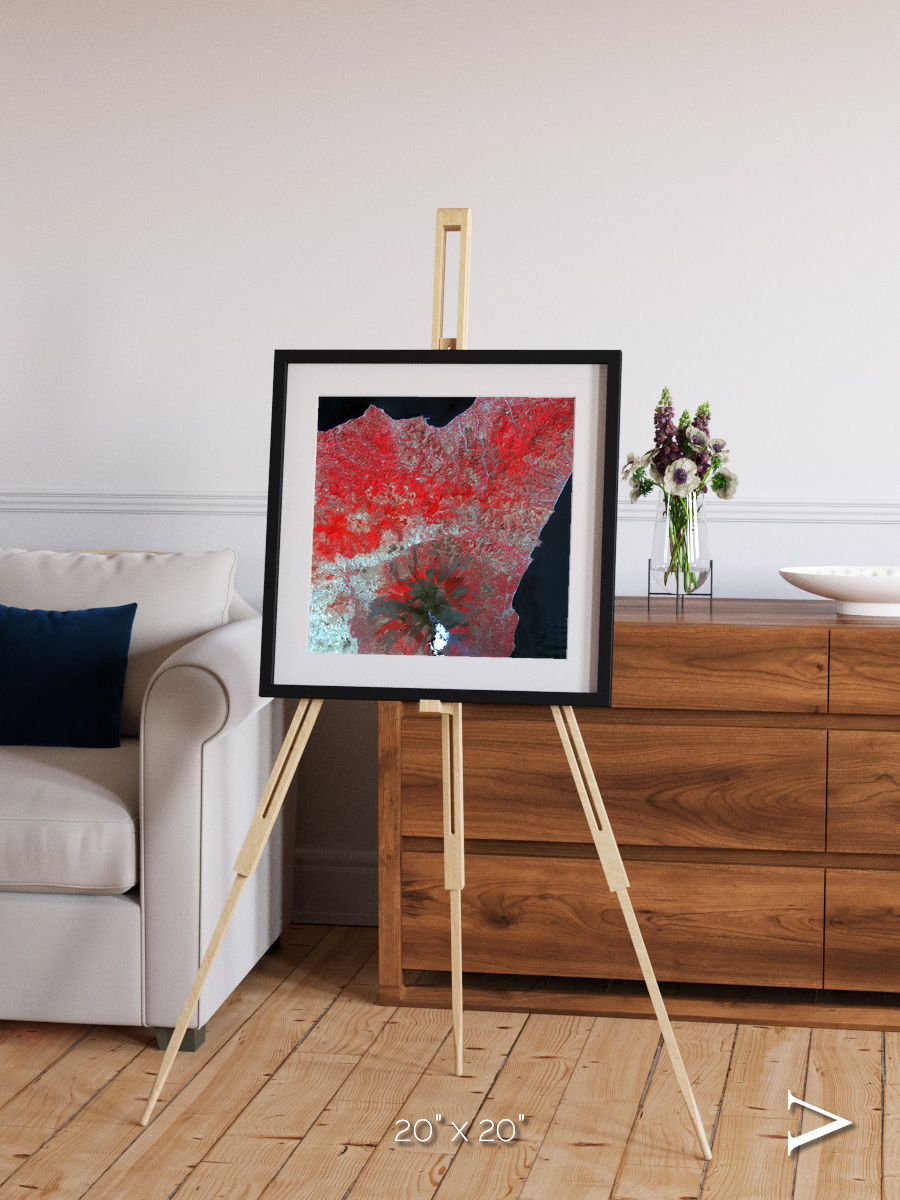Painted Archipelago, Mt Etna Framed & Mounted Print