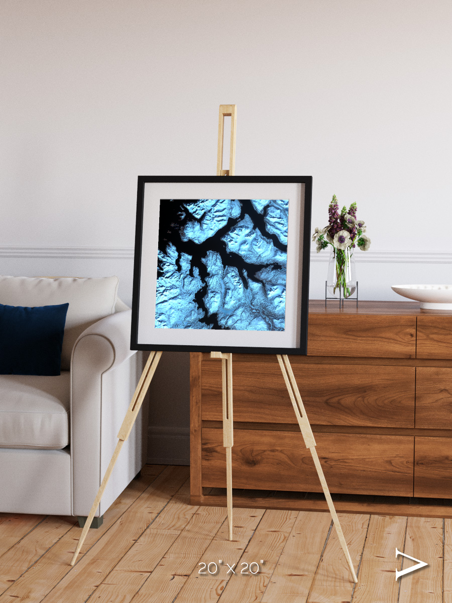 Glacial Passage, Northern Norway Framed & Mounted Print