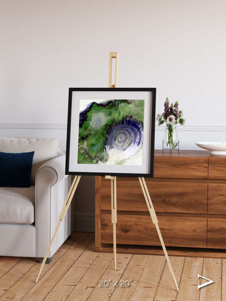 Dormant Giants, Richat Structure Framed & Mounted Print