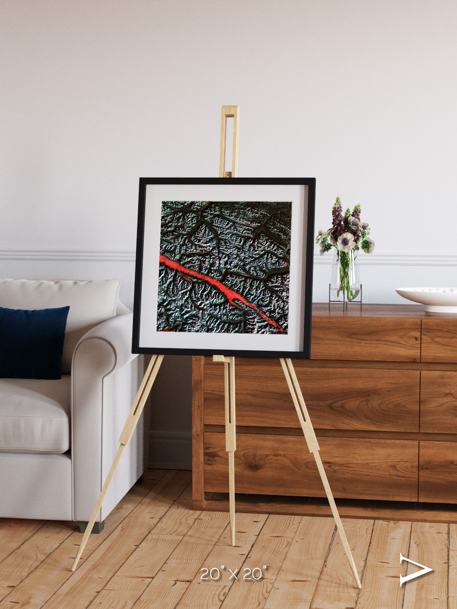 Light in the Trench, Canadian Rockies Framed & Mounted Print