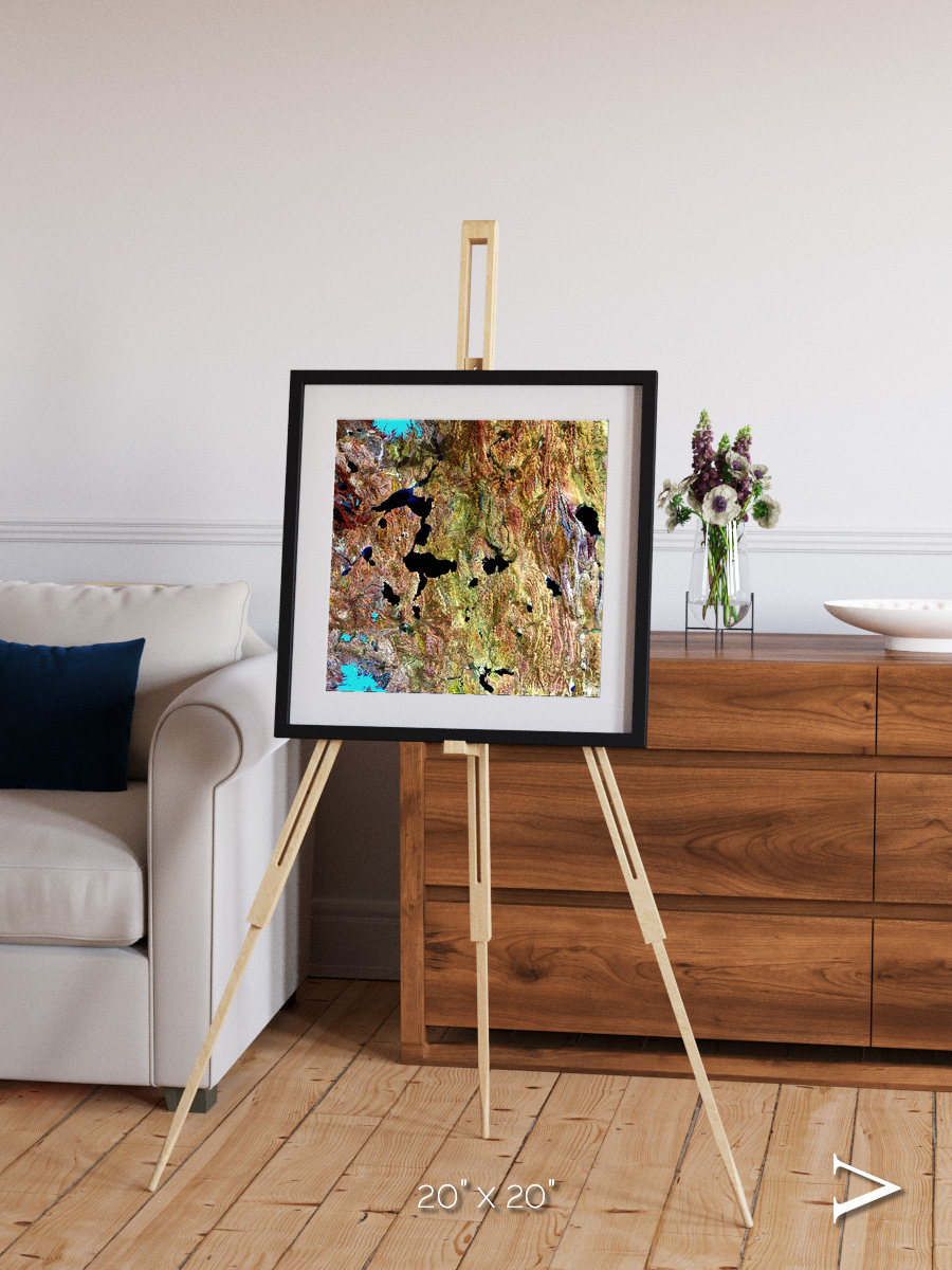 Above the Earth, Tibetan Plateau Framed & Mounted Print