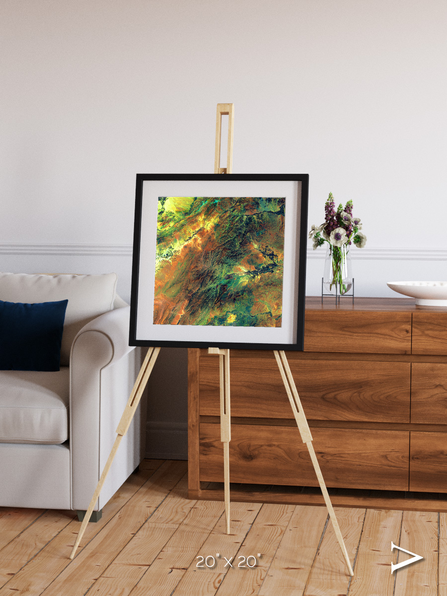 Irrigated Highlands, Eastern Afghanistan Framed & Mounted Print