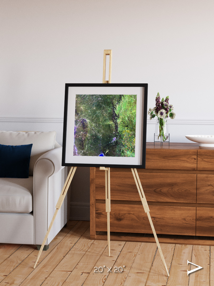 Radiating Plains, San Luis Framed & Mounted Print