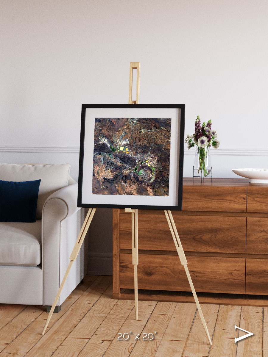 Ancient Impact, Shoemaker Crater Framed & Mounted Print