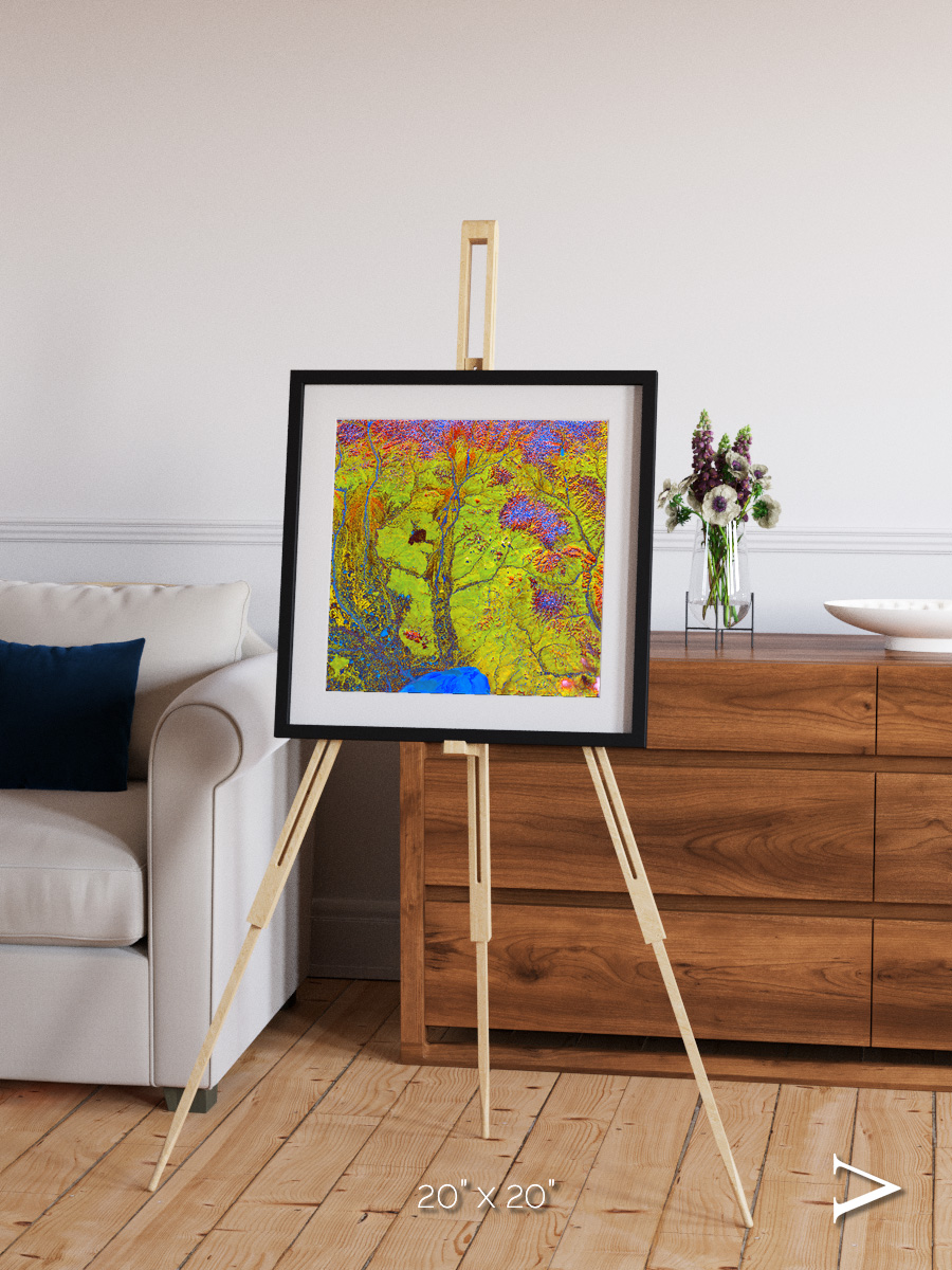 Glacial Ribbons, Chaunskaya Bay Framed & Mounted Print