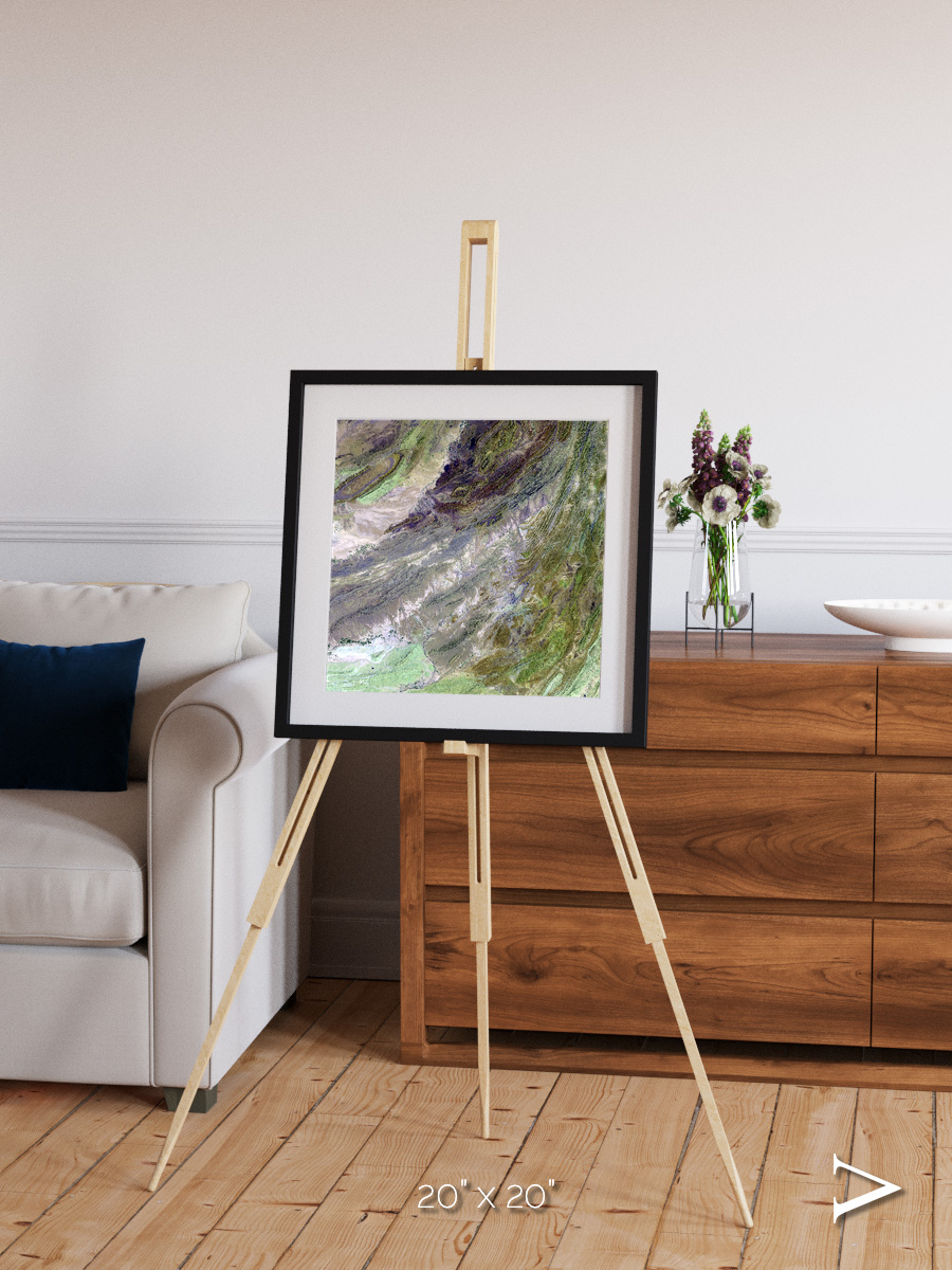 Rugged Relief, Sulaiman Mountains Framed & Mounted Print