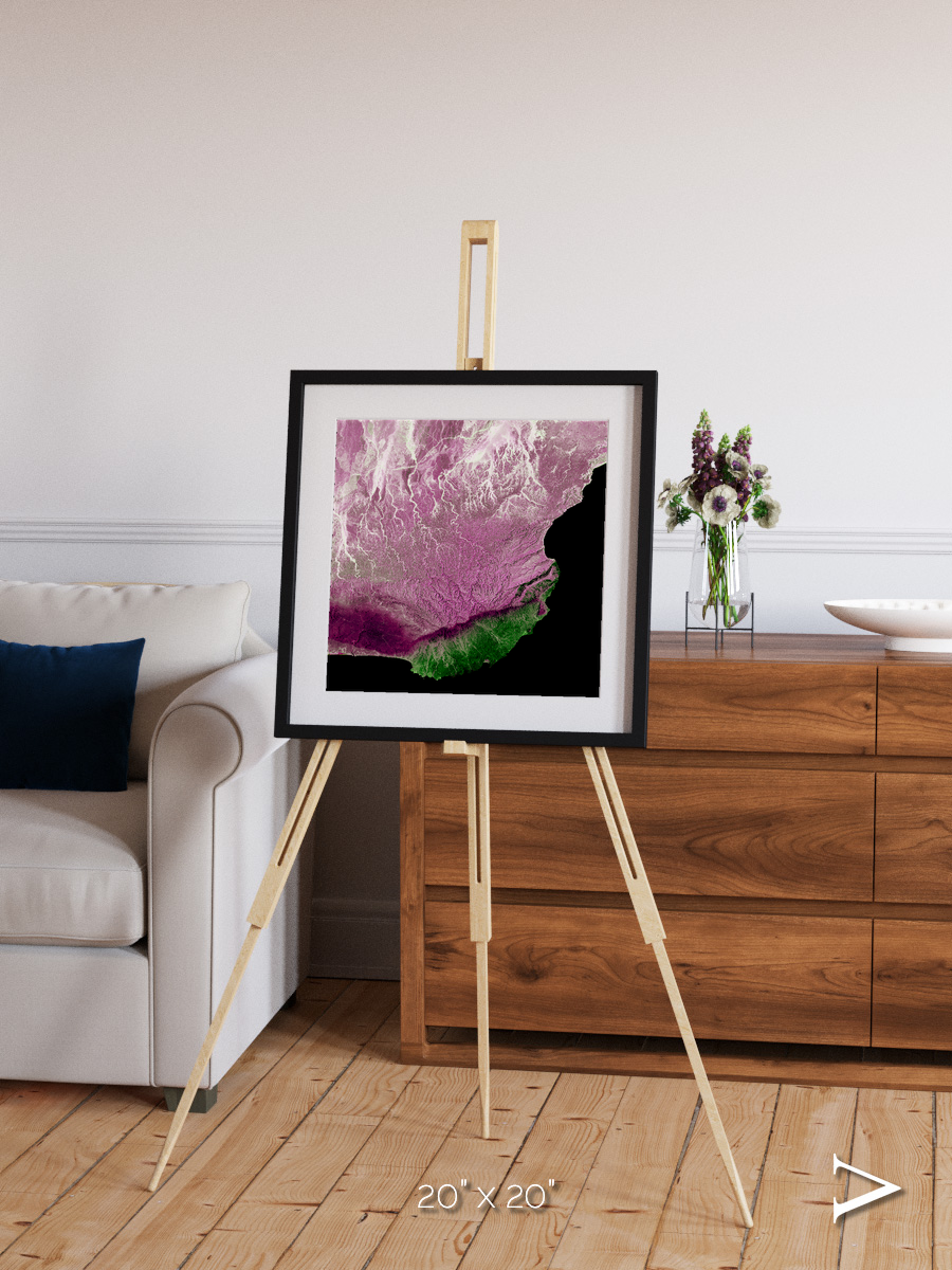 Monsoon Divide, Dhofar Framed & Mounted Print