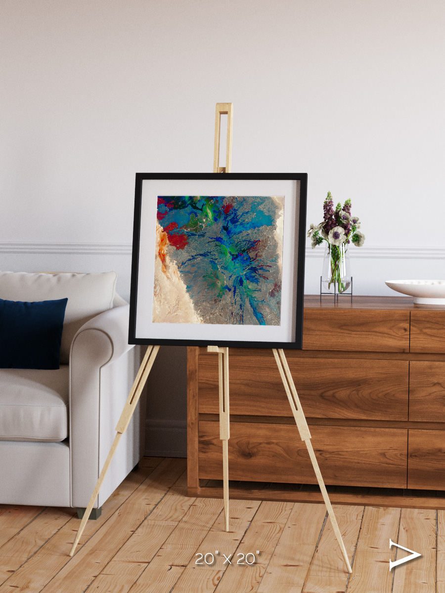 Rift and Fire, Ethiopia Framed & Mounted Print