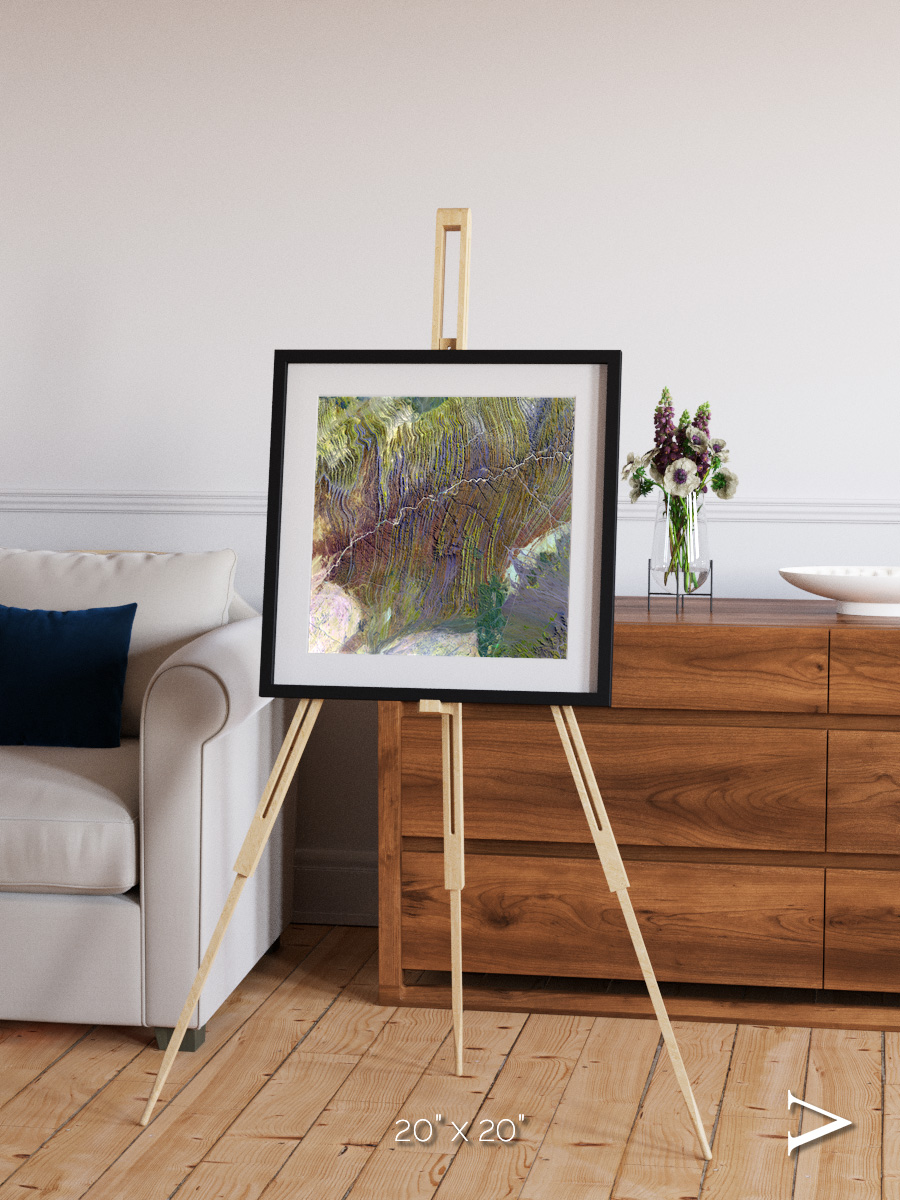 Shifting Dunes, Ugab River Framed & Mounted Print