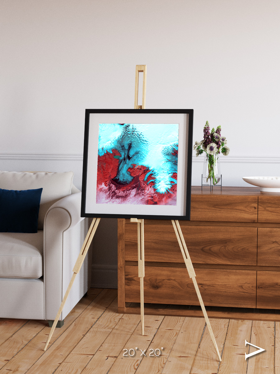Polar Flow, Vatnajokull Glacier Ice Cap Framed & Mounted Print