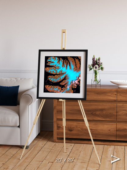 Frozen Currents, West Fjords Framed & Mounted Print