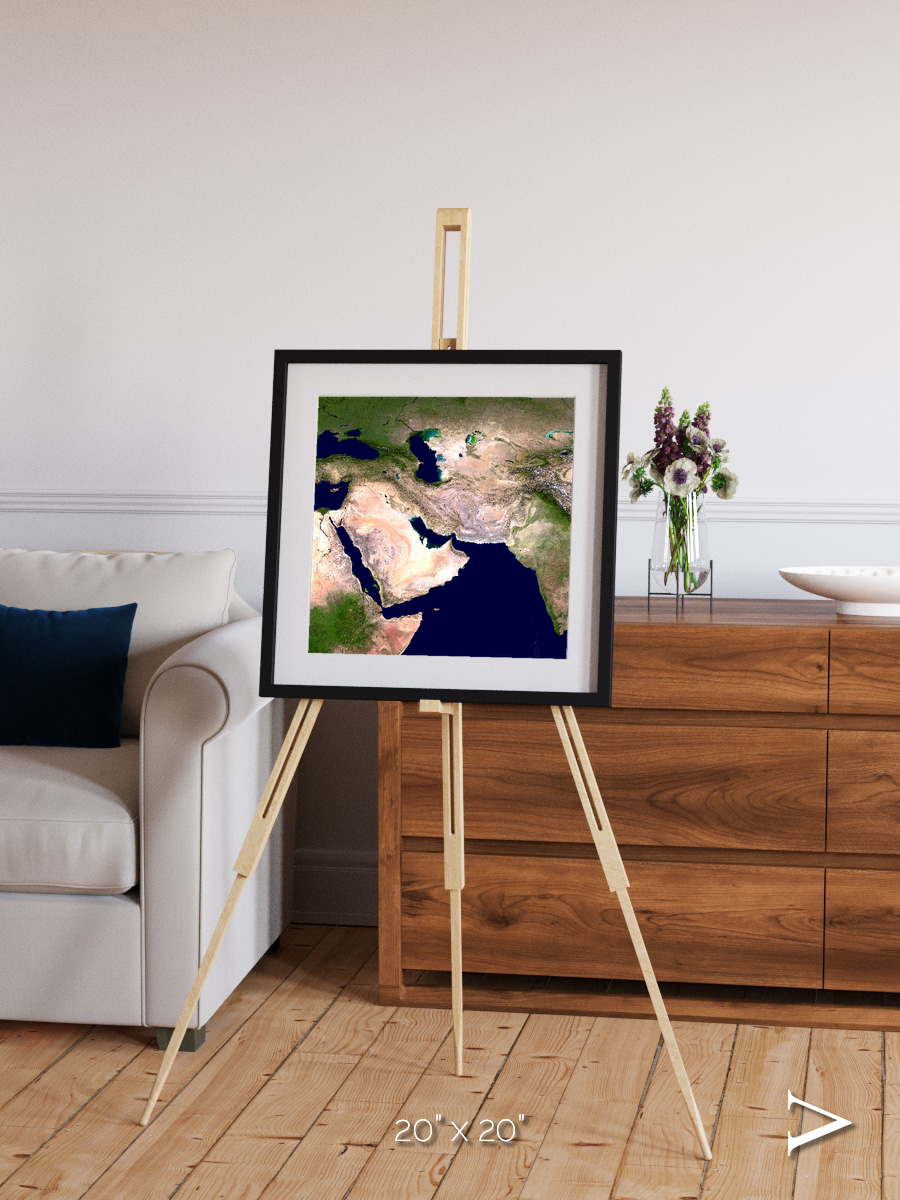 River Threads, Western Asia Framed & Mounted Print