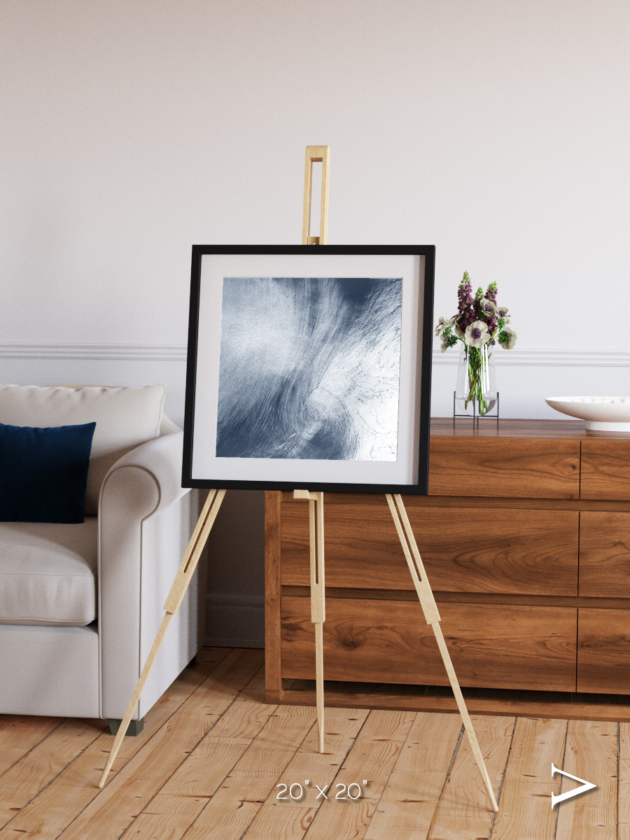 Wind Signatures, Whirlpool Cloud Framed & Mounted Print