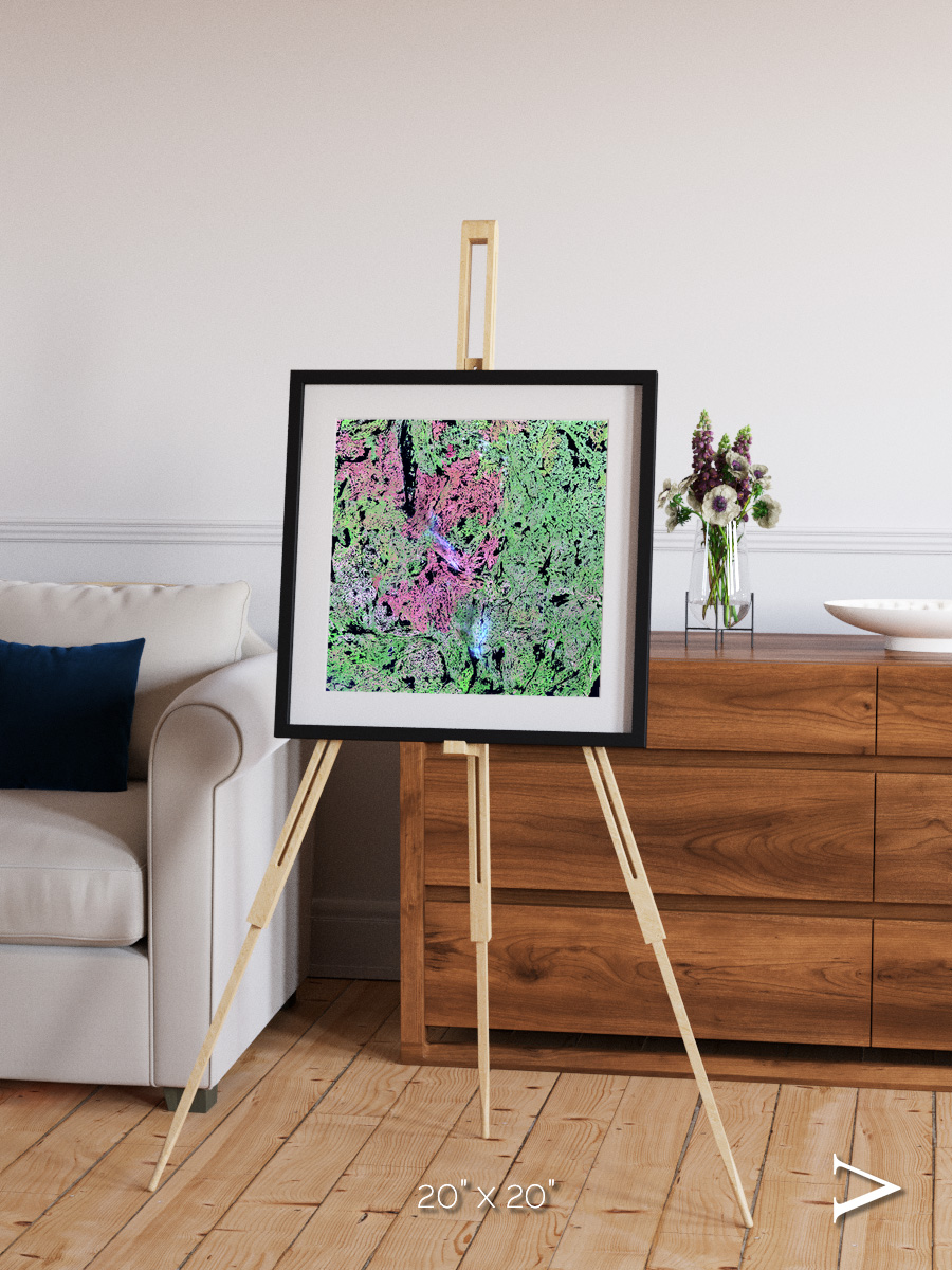 Ice River, Yellowknife Wetlands Framed & Mounted Print