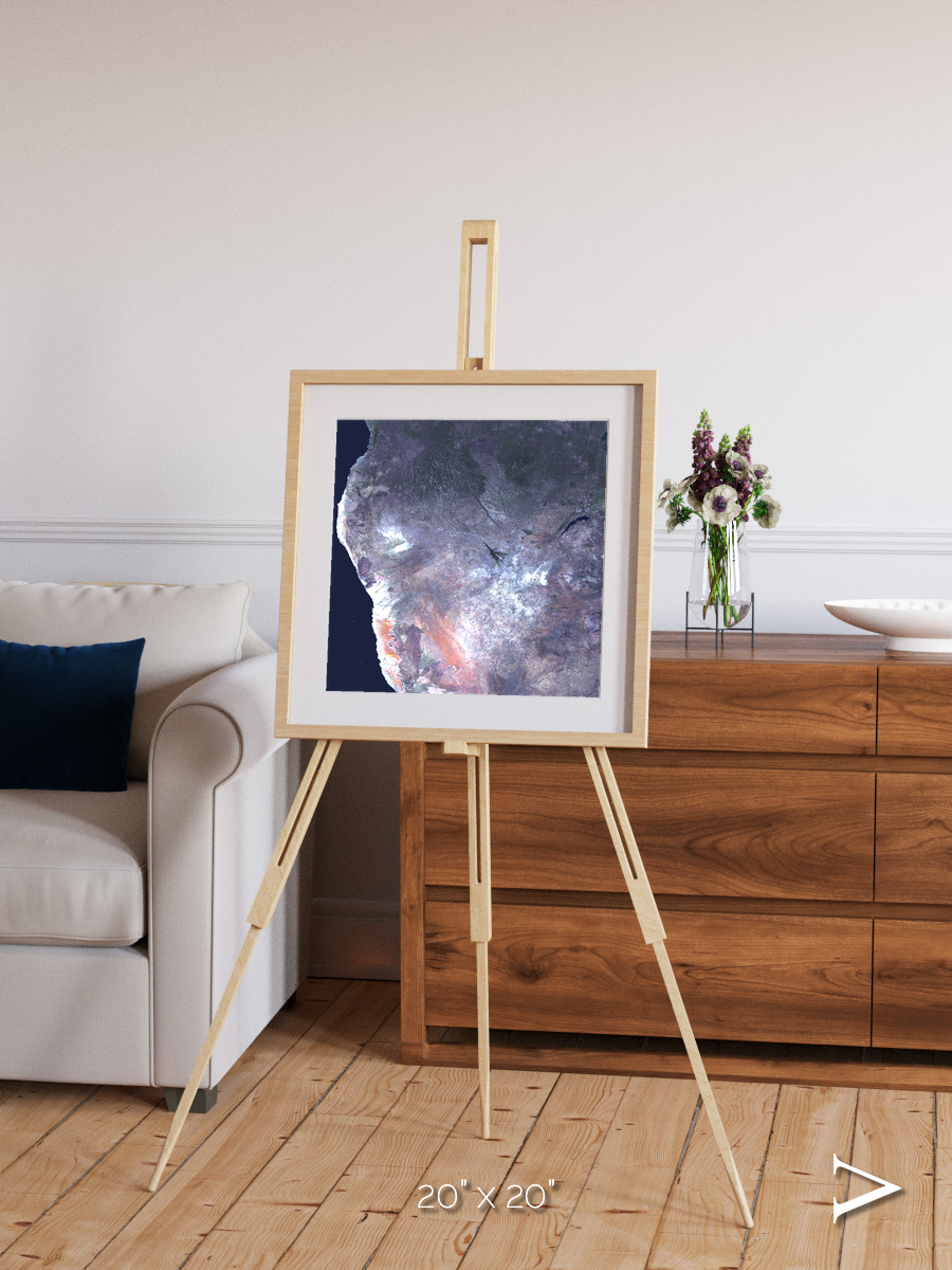 Sunlit Dunes, Africa Framed & Mounted Print