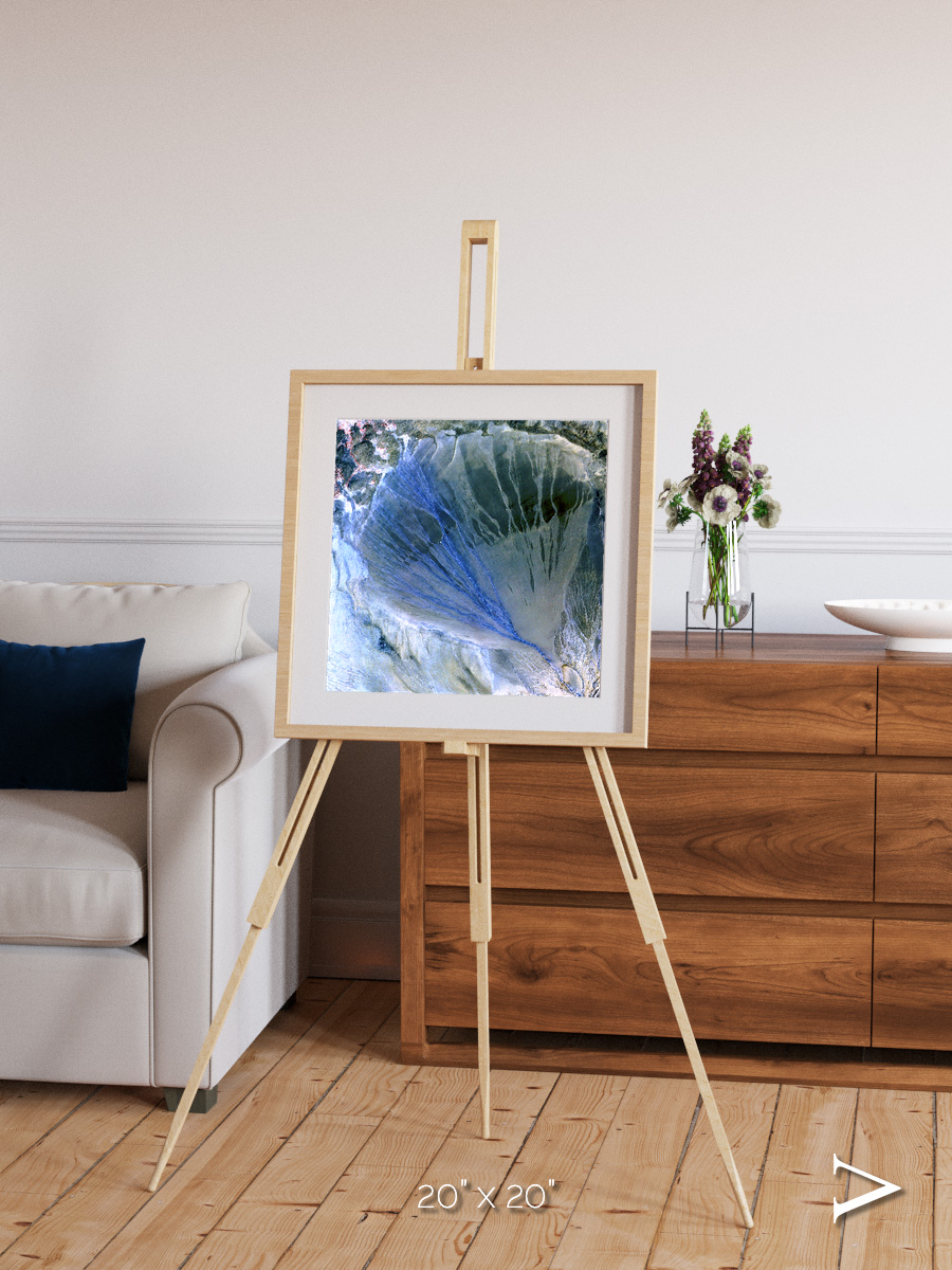 Sunlit Dunes, Alluvial Fan Framed & Mounted Print