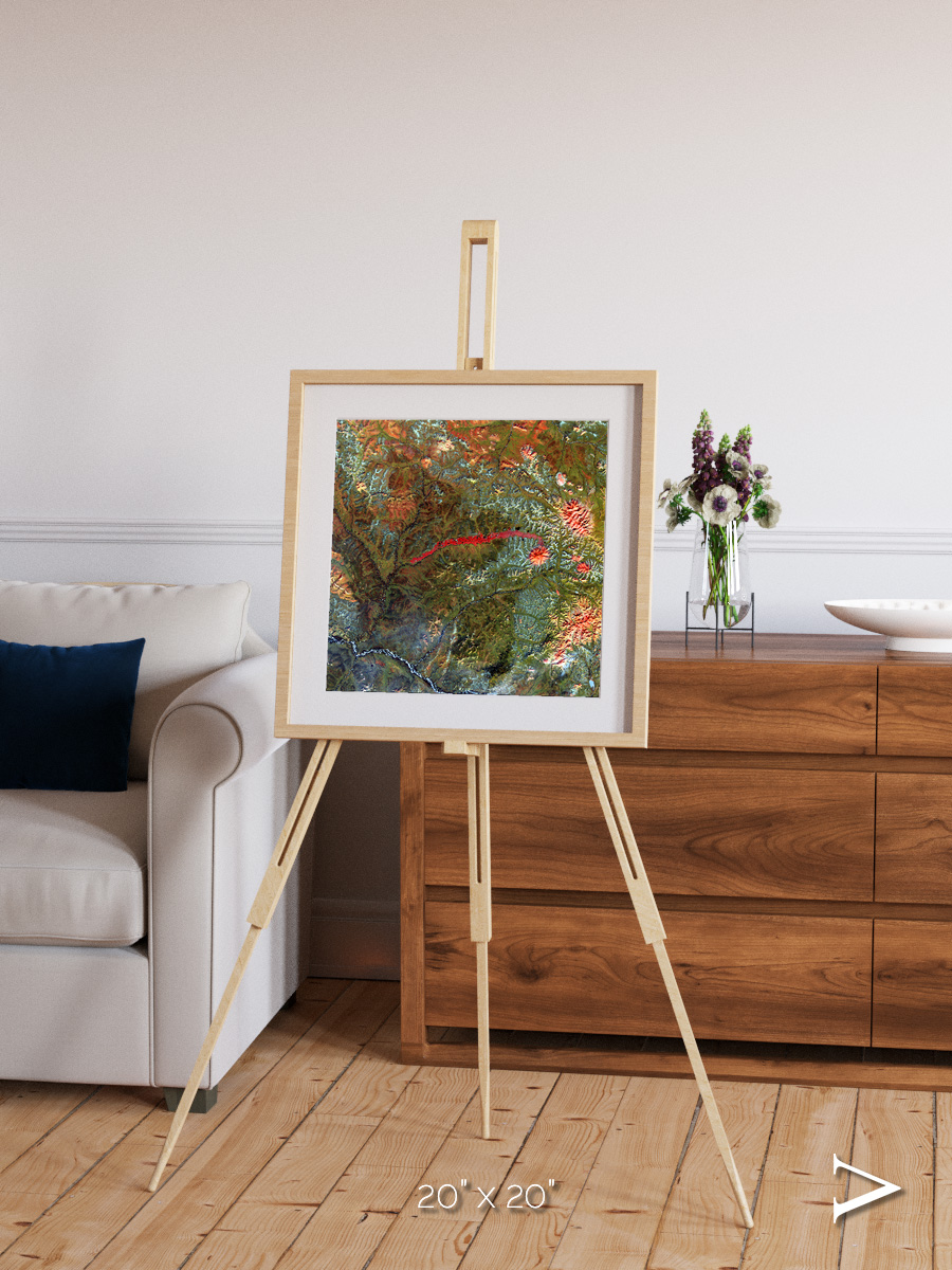 Ash and Stone, Anyuyskiy Volcano Framed & Mounted Print