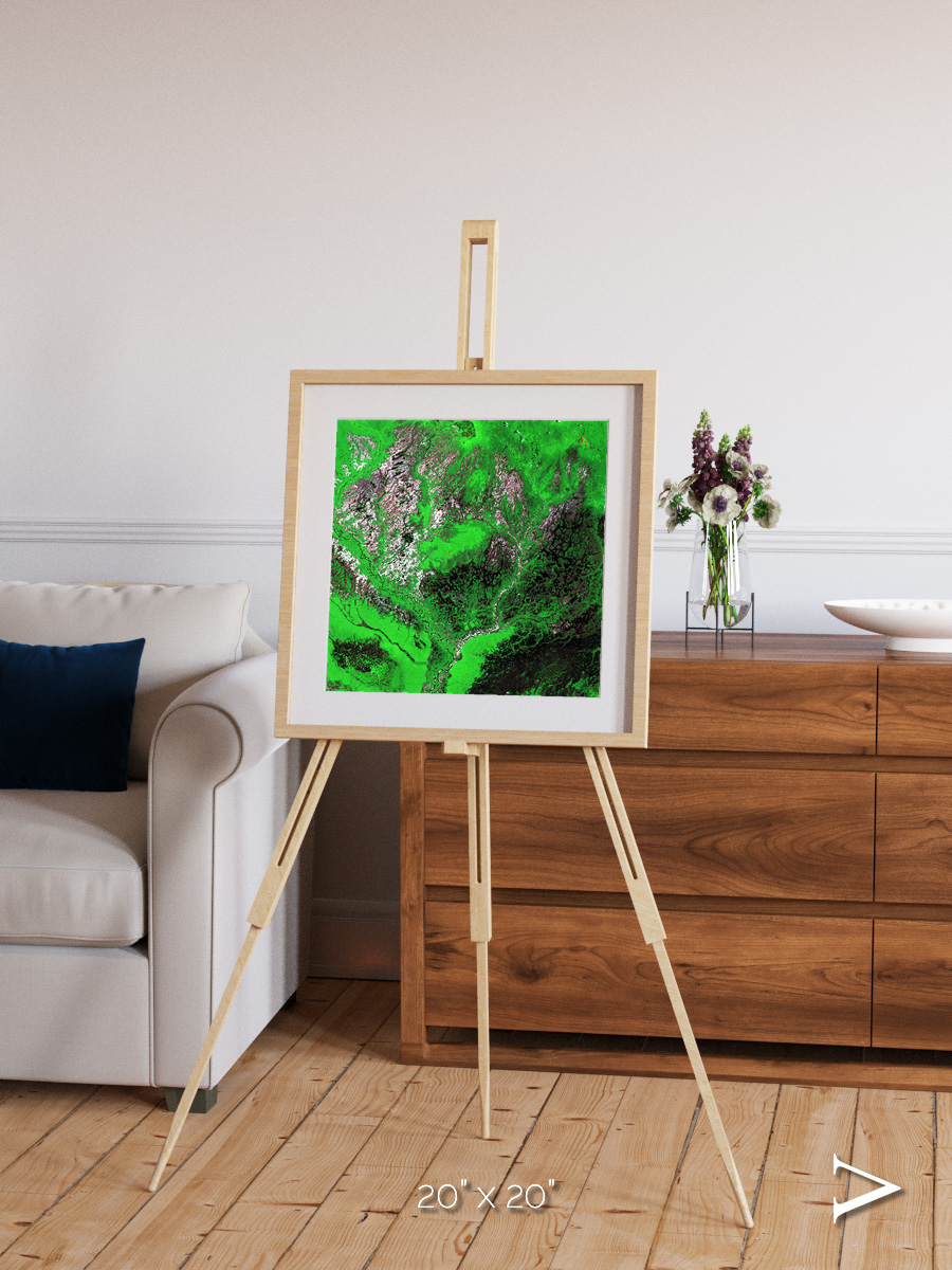 Ribbon River, Araca River Framed & Mounted Print