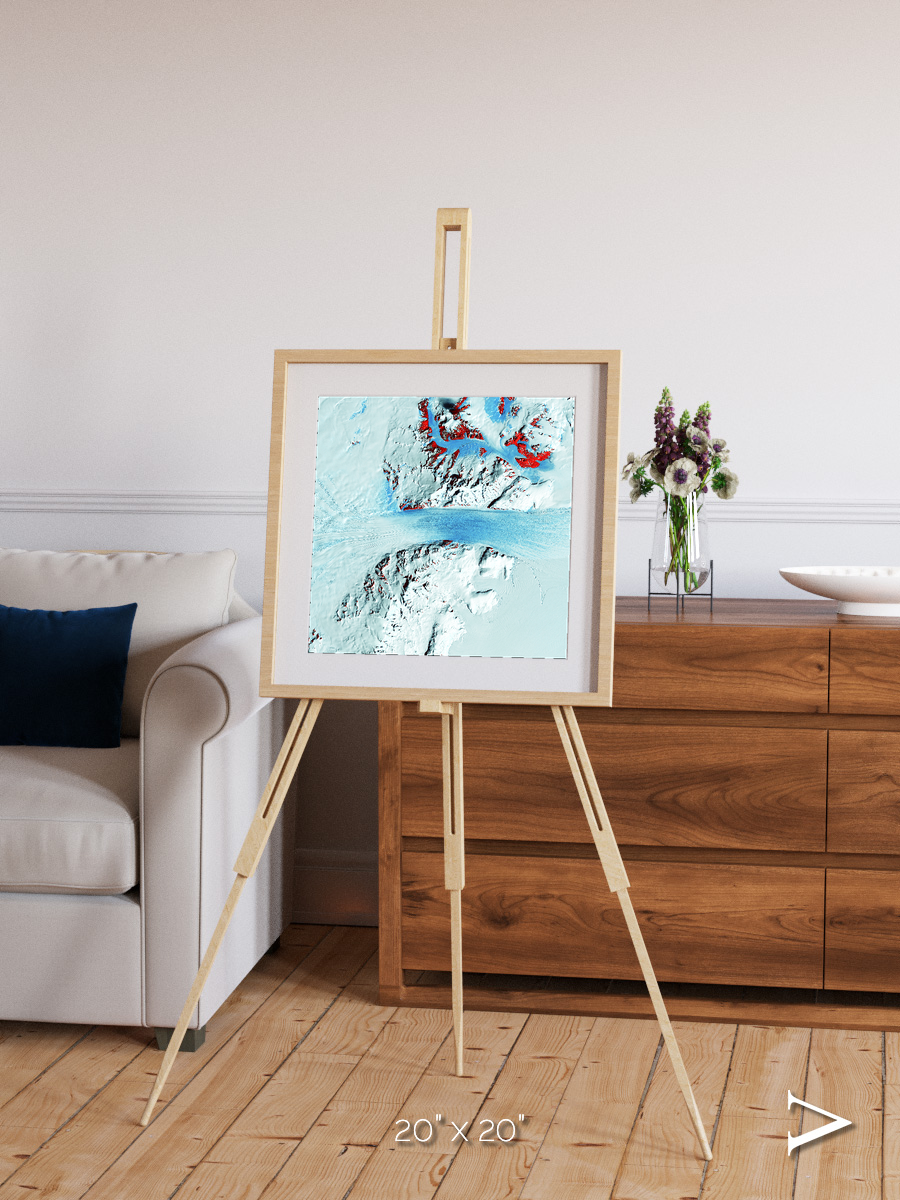 River of Ice, Byrd Glacier Framed & Mounted Print