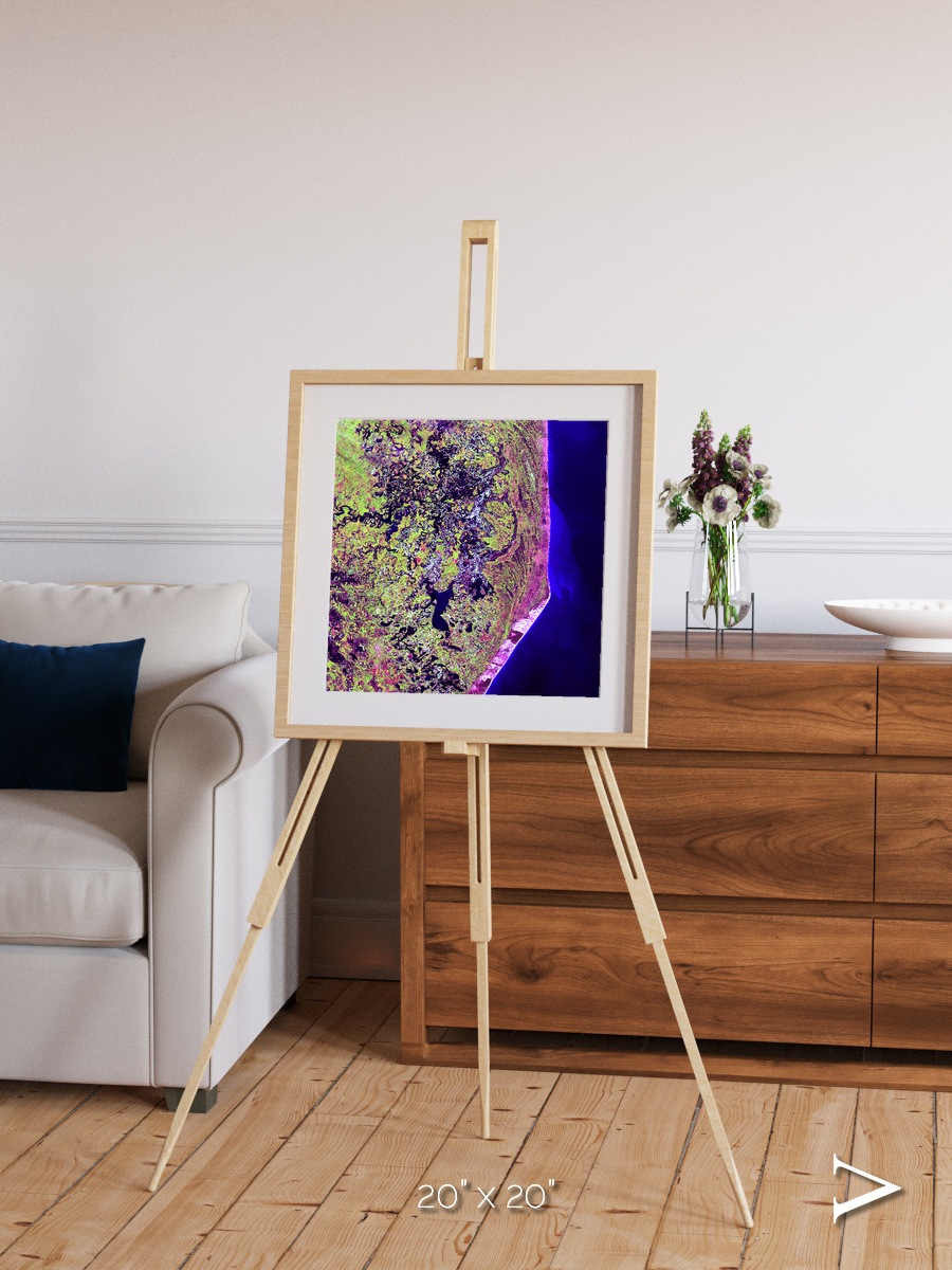Wetland Mosaic, Cabo San Antonio Framed & Mounted Print