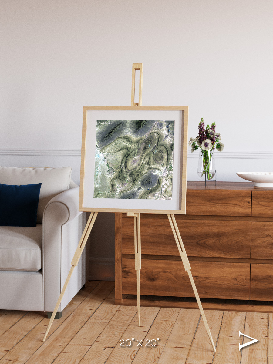 Rugged Relief, Coahuila Mexico Framed & Mounted Print