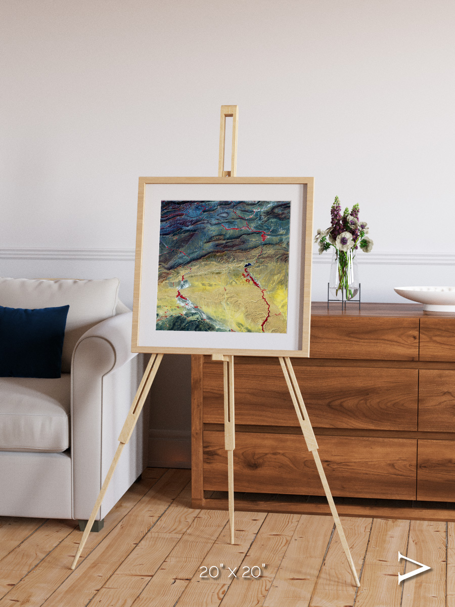 Crimson Veins, Atlas Mountains Framed & Mounted Print