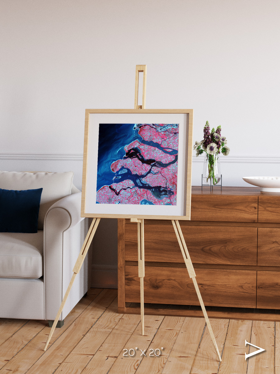 Windward Isles, Delta Region Netherlands Framed & Mounted Print