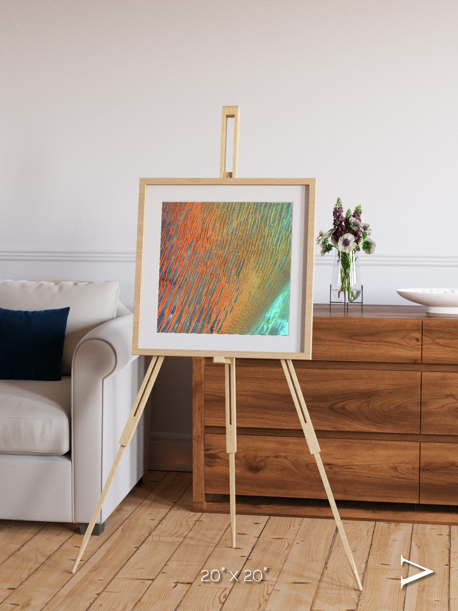 Windwritten Sands, Erg Chech Framed & Mounted Print