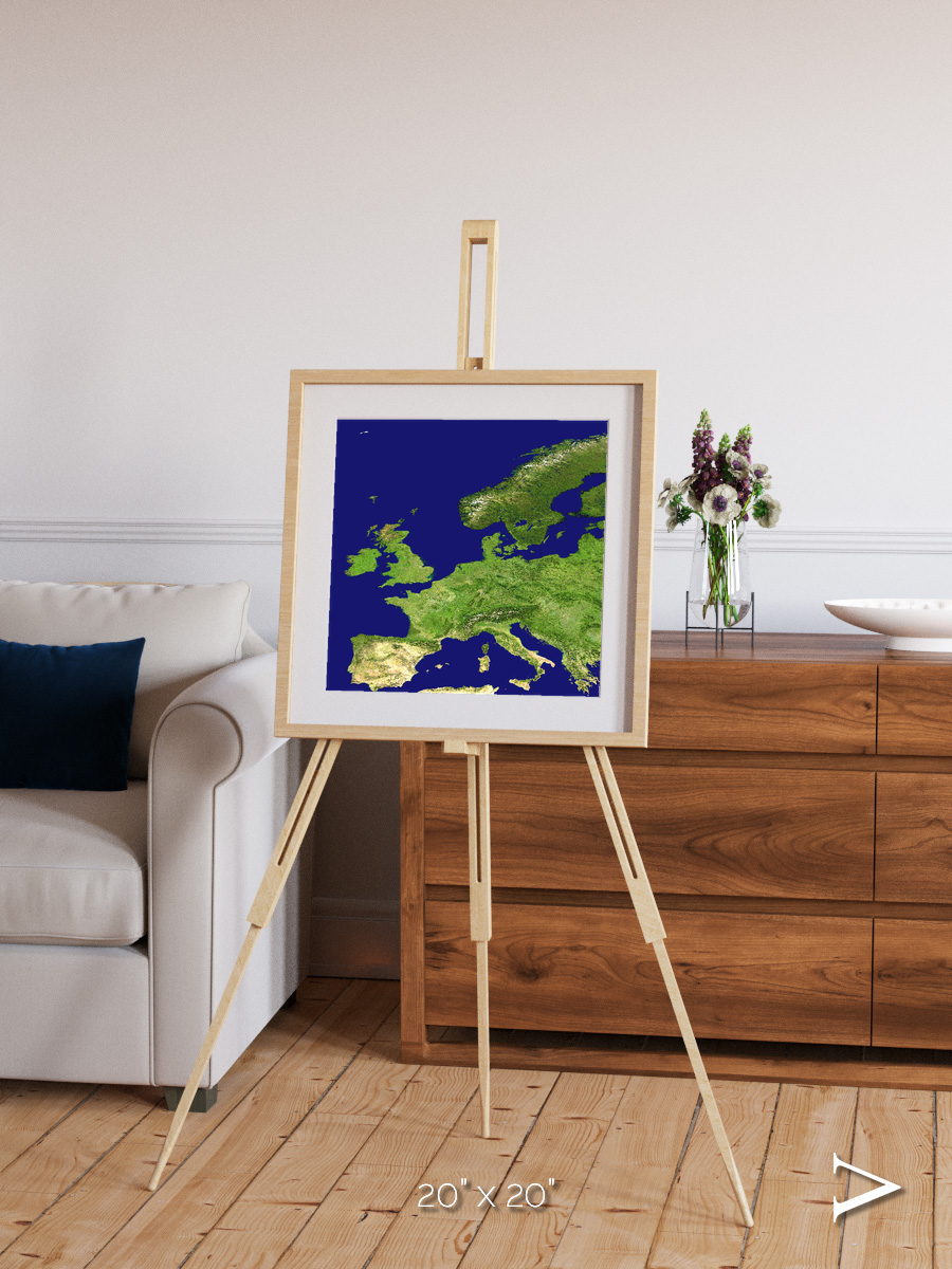 Arctic Outpost, Europe Framed & Mounted Print