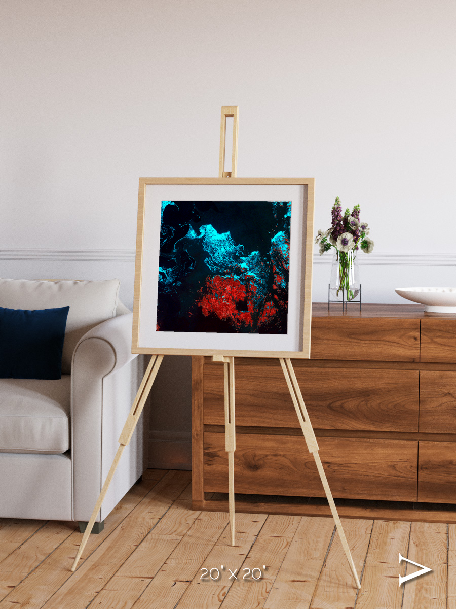 Island Sanctuary, Ghostly Grease Ice Framed & Mounted Print