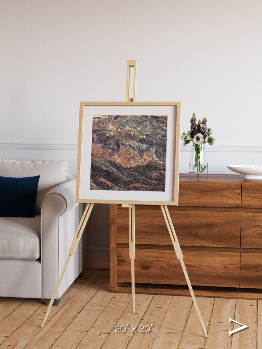 Volcanic Palette, Gosses Bluff Framed & Mounted Print