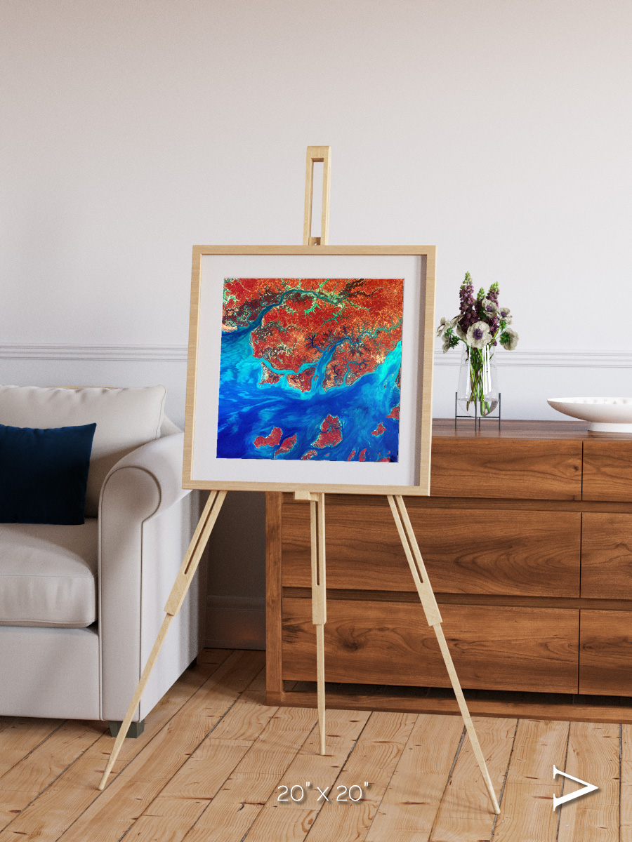 River and Plain, Guinea-Bissau Framed & Mounted Print